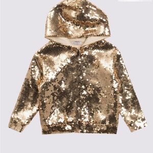 Dolce and Gabbana Gold Sequin Kids Hoodie